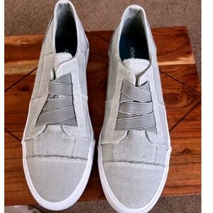 JENN ARDOR Women Gray Canvas Slip On Sneakers‎ Comfort Size 10 NWB